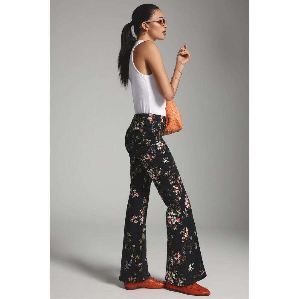Anthropologie  Pilcro Mid-Rise Demilune Floral Utility Pants Size 32"x26.5" - Picture 3 of 11